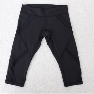 Lululemon 21” Crop Mesh Detailed Leggings